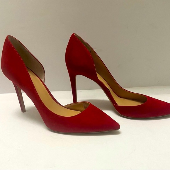 INC International Concepts Kenjay Dorsay Stilleto Heels shoes Red Size 9 - Picture 2 of 11
